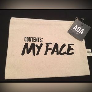 Canvas cosmetic/storage bag, new with tags.